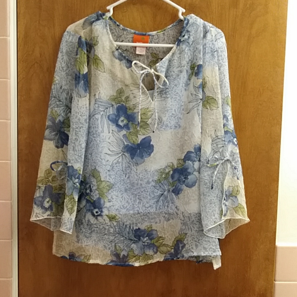 Blouse with spaghetti strap tank top